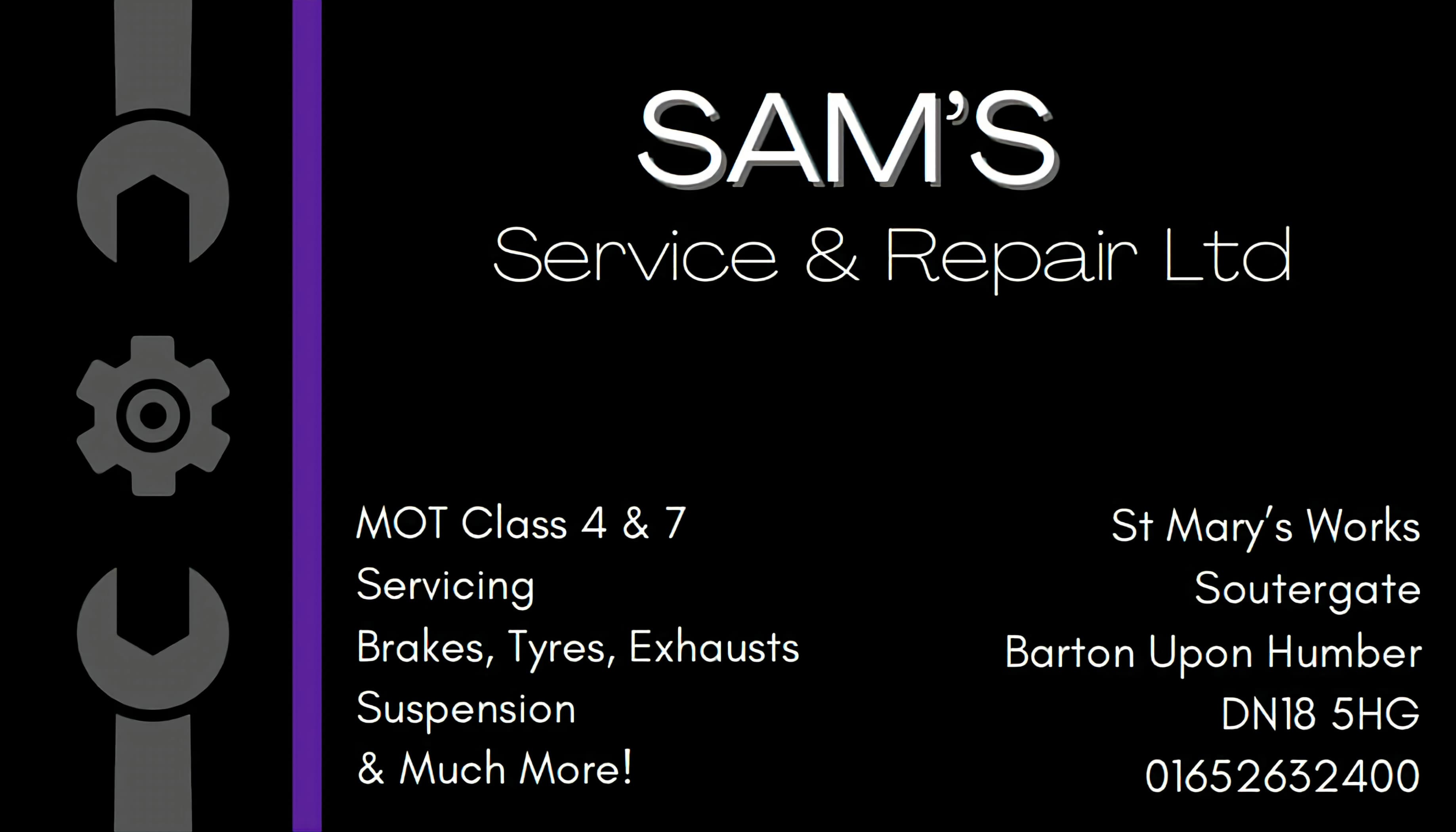 Sam's Service and Repair Ltd Splash